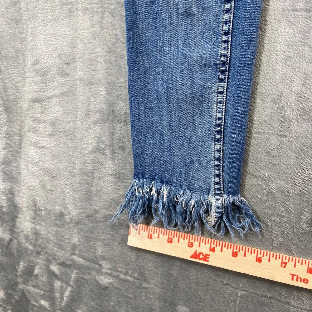 Free People Distressed Skinny Jeans Women's Size 26‎ Blue Denim